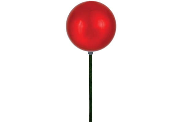 STEMBALL 15CM STAKE RED SHINY