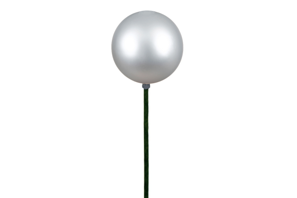 STEMBALL 15CM STAKE SILVER MATTE