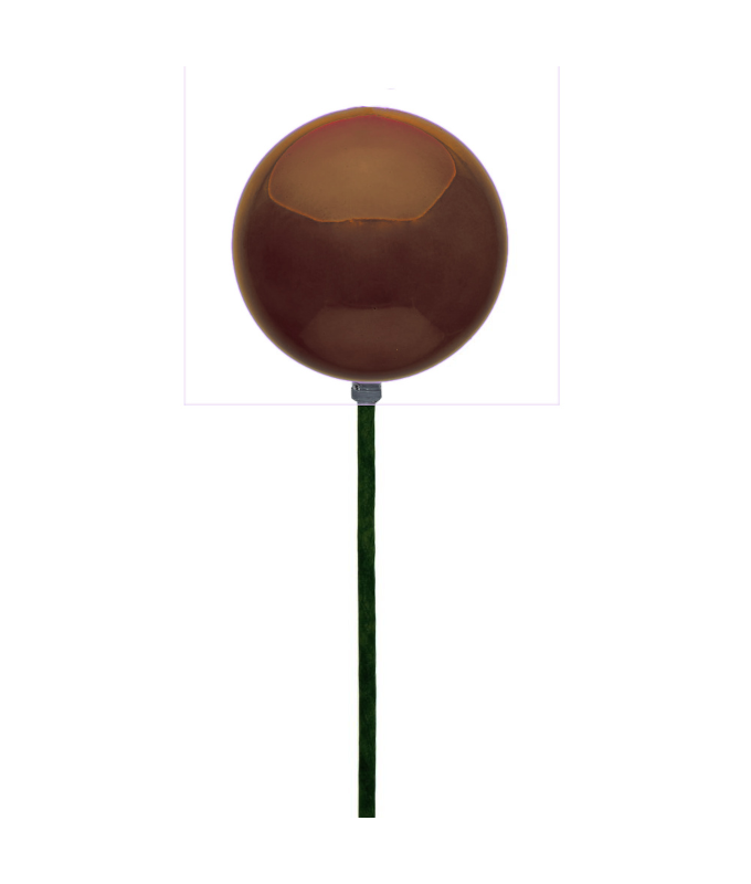 STEMBALL 15CM STAKE BROWN SHINY
