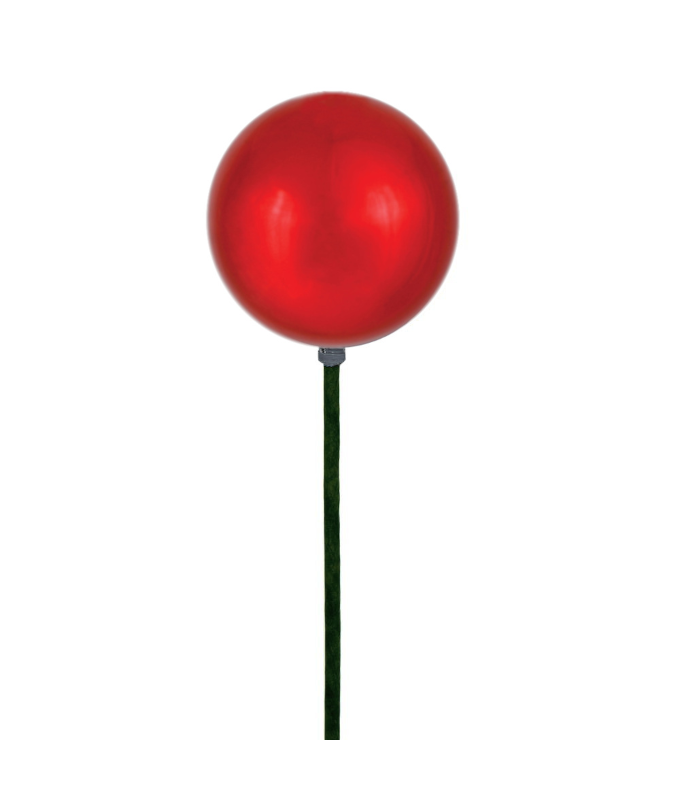 STEMBALL 12CM STAKE RED SHINY