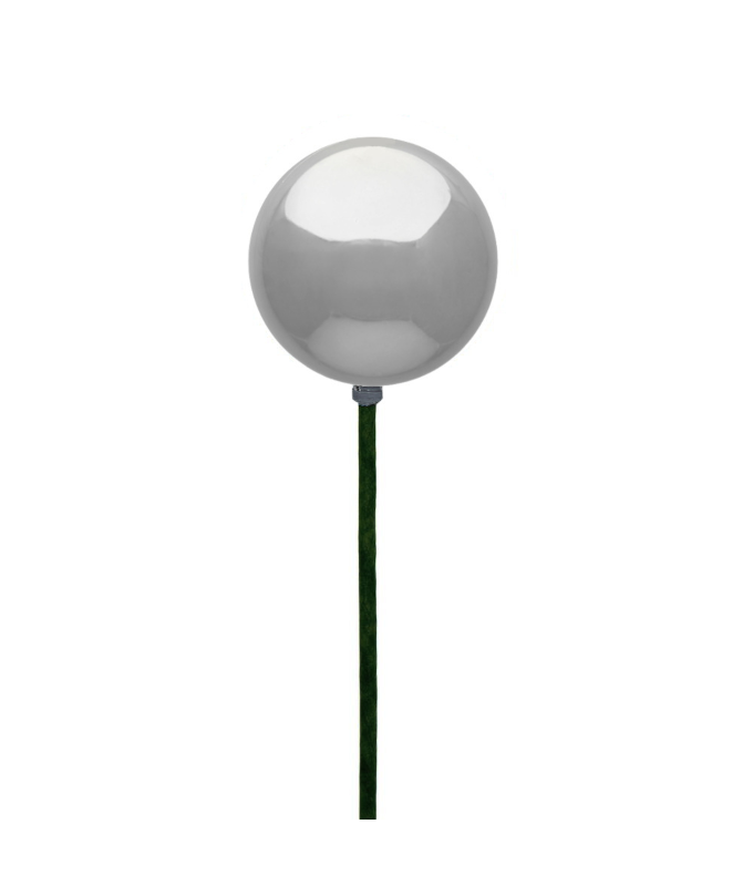 STEMBALL 12CM STAKE SILVER SHINY