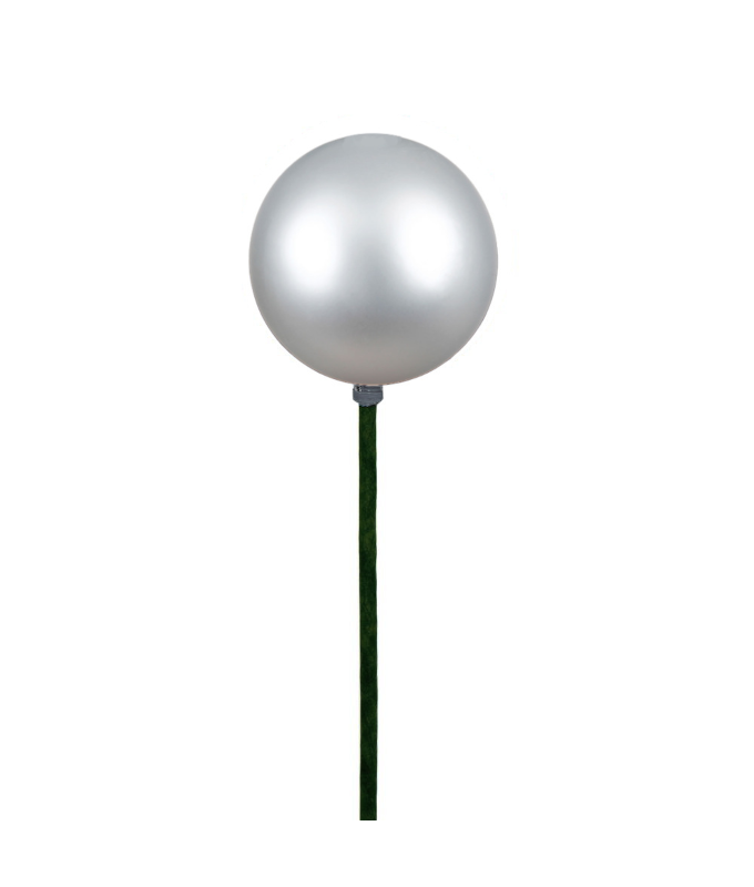 STEMBALL 12CM STAKE SILVER MATTE