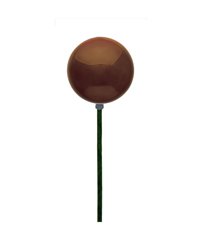 STEMBALL 12CM STAKE BROWN SHINY