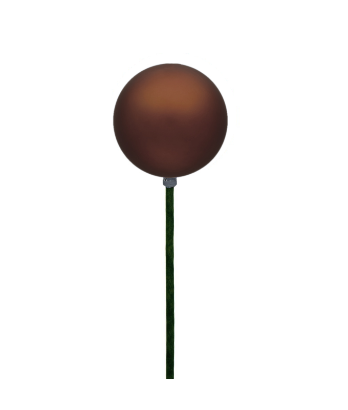 STEMBALL 12CM STAKE BROWN MATTE