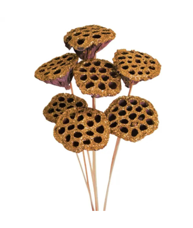 LOTUS POD STAKE/7 COPPER GLITTER