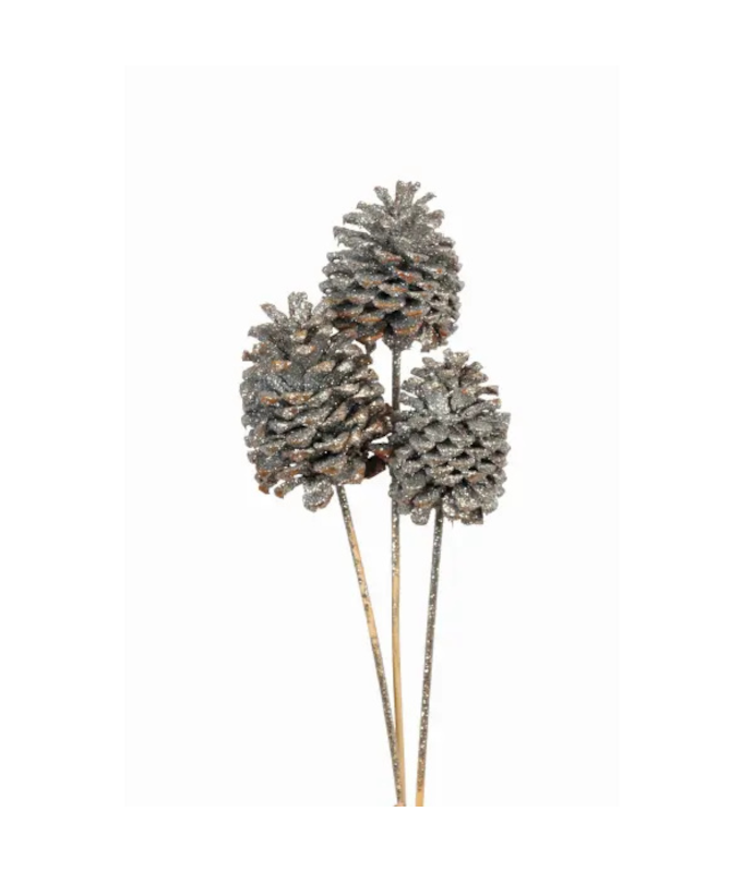 SLASH CONE STAKE SILVER GLITTER