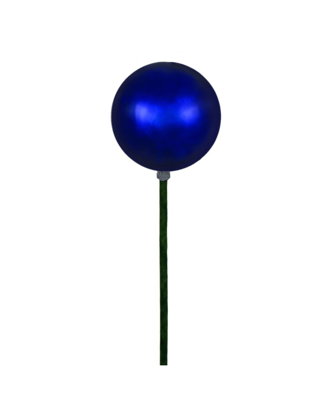 STEMBALL 12CM STAKE BLUE SHINY