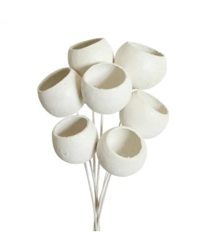 BELL CUPS STAKE/7 WHITE GLITTER