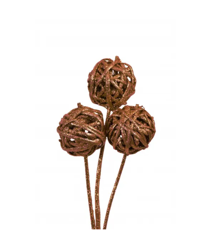 KAMBOI BALL STAKE/10 COPPER GLITTER