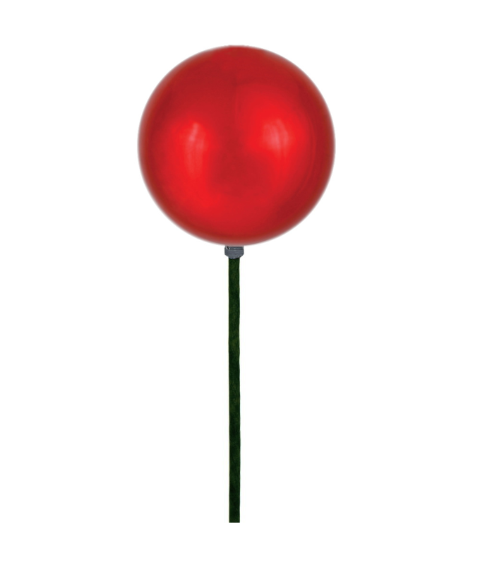 STEMBALL 15CM STAKE RED SHINY