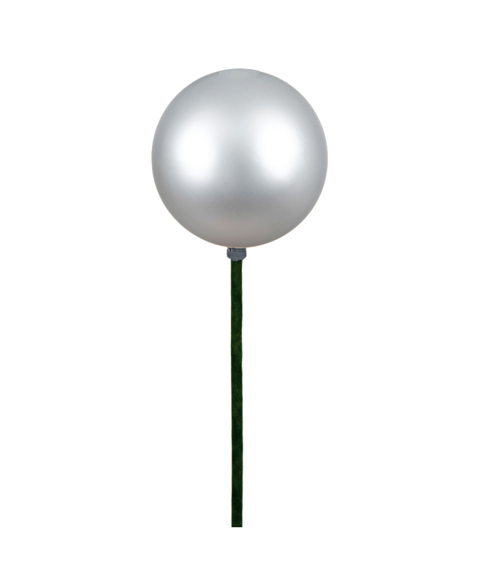 STEMBALL 15CM STAKE SILVER MATTE