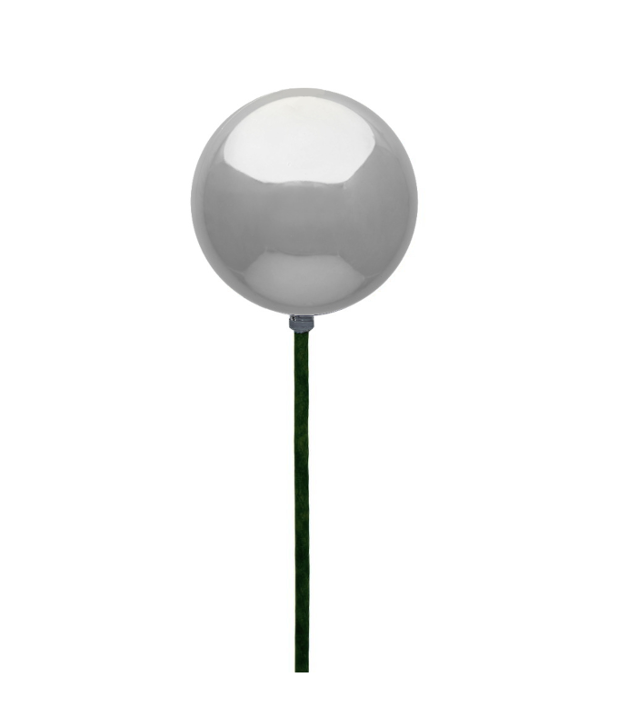 STEMBALL 15CM STAKE SILVER SHINY