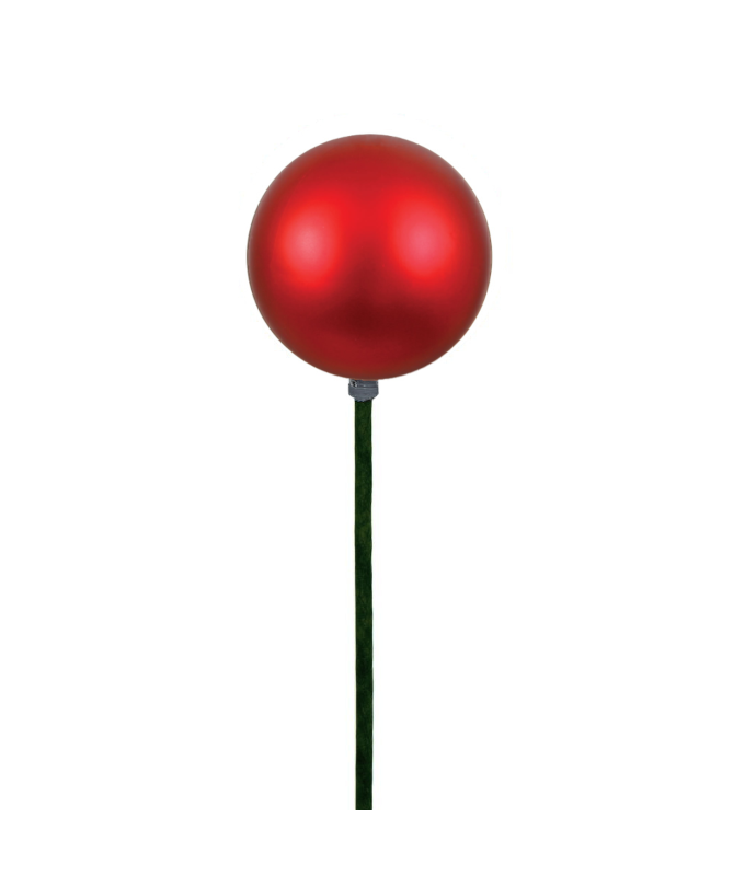 STEMBALL 12CM STAKE RED MATTE