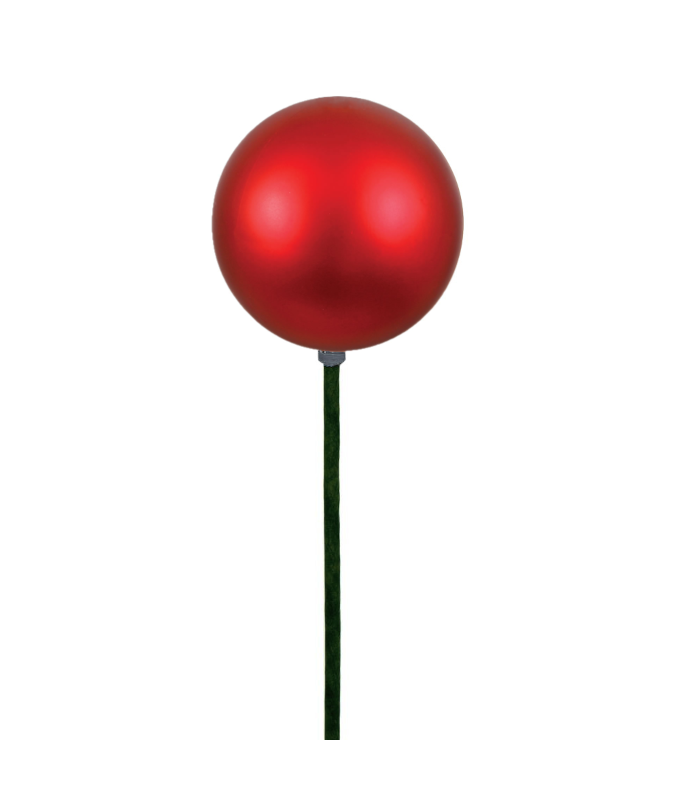 STEMBALL 15CM STAKE RED MATTE