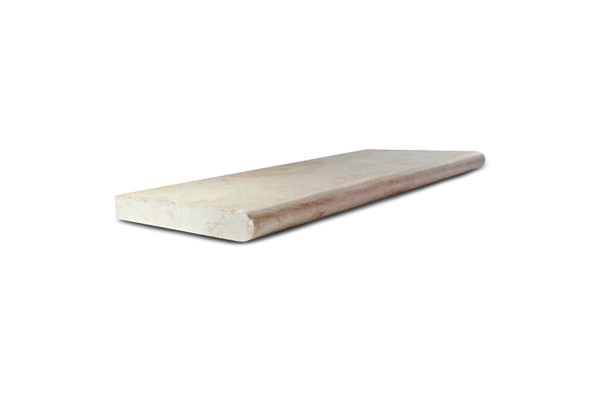 12X24 CREMA EDA ROSA ANTIQUE BULLNOSE COPING