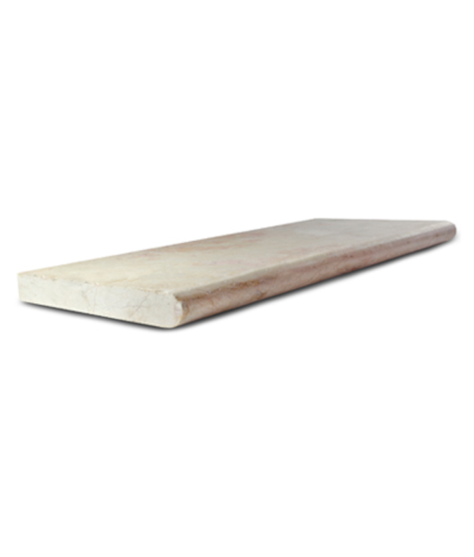 12X24 CREMA EDA ROSA ANTIQUE BULLNOSE COPING