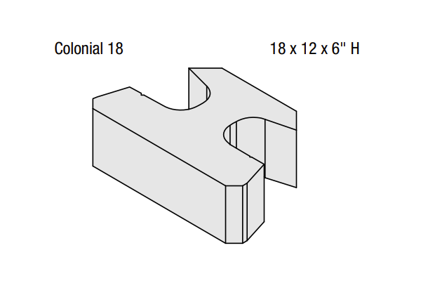 6\" COLONIAL 18 BLUESTONE