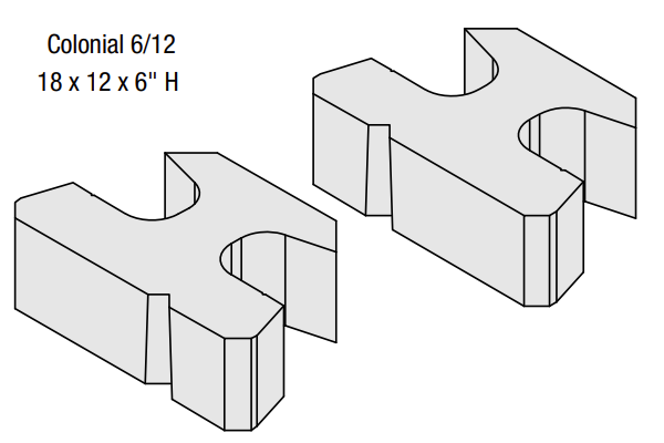 6\" COLONIAL 6/12 BLUESTONE