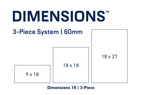 DIMENSIONS 18 3PC IRON BAY DF