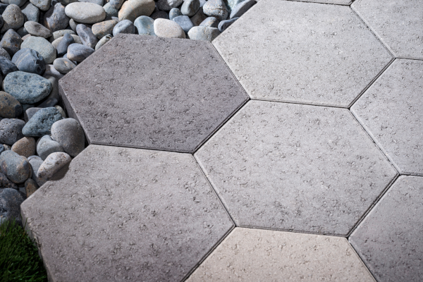 DIMENSIONS HEXAGON 6 SHADED GRAY