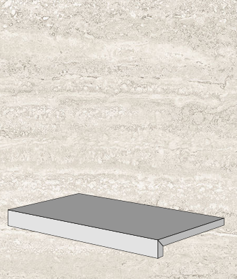 TRAVERTINE PEARL 12X24 DF COPING