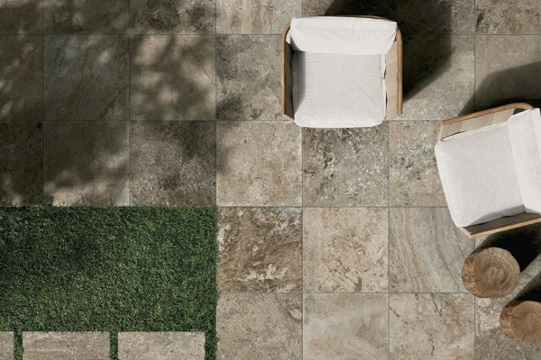 TRAVERTINE CROSS CUT AVORIO 12X24 PORCELAIN