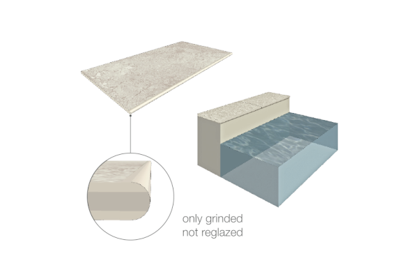CROSS CUT TIVOLI CREMA 12X24 BULLNOSE