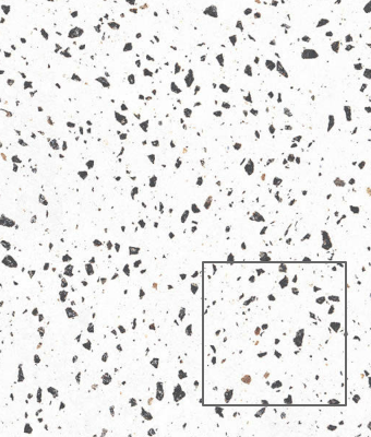 TERRAZZO WHITE BLACK 24X24 PORCELAIN