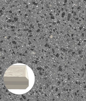 TERRAZZO CHARCOAL 12X24 DOUBLE BEVEL