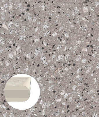 TERRAZZO GREY BLACK 12X24 BULLNOSE