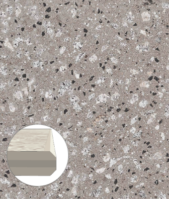 TERRAZZO GREY BLACK 12X24 DOUBLE BEVEL