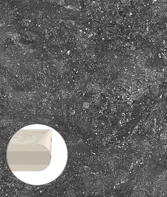 OCEANSTONE BLACK 12X24 BULLNOSE