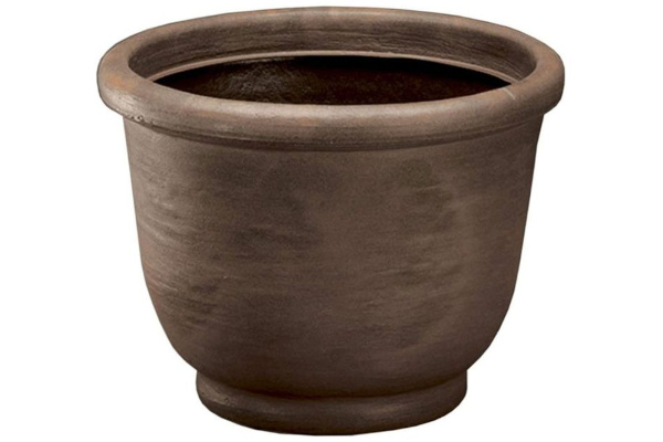 Crescent Agave Round Planter, Rust, 14"