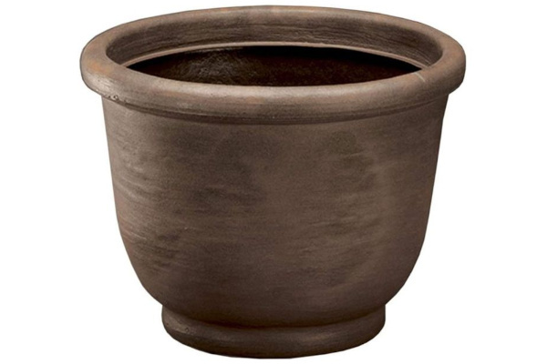 Crescent Agave Round Planter, Rust, 18"