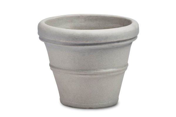 Crescent Brunello Rolled Rim Planter, Weathered Concrete, 31"