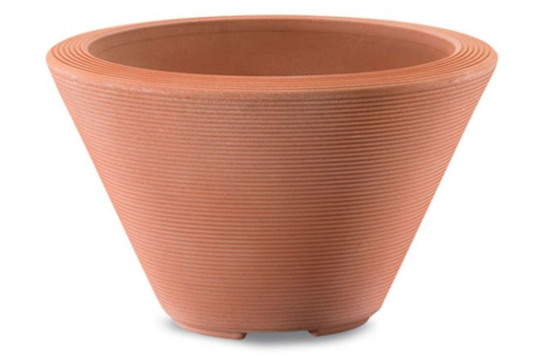 Crescent Gramercy Round Planter in Weathered Terra Cotta,&nbsp;&nbsp;16" 