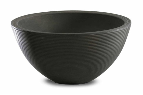 Crescent Delano Round Planter Bowl, Old Bronze, 16"