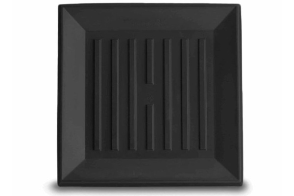Crescent Universal Square Saucer, Caviar Black, 9"