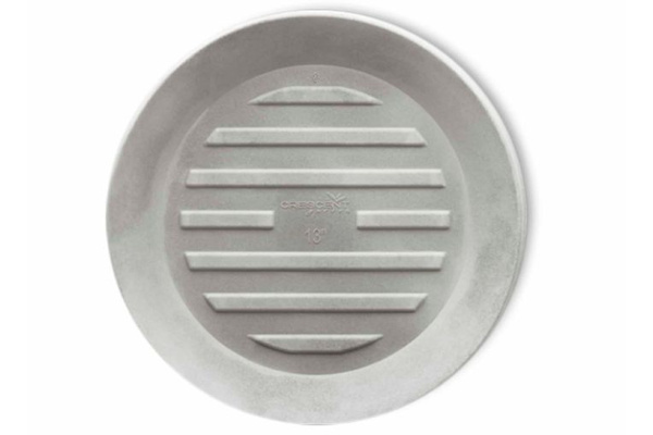 Crescent Universal Round Saucers, Weathered Concrete, 13"
