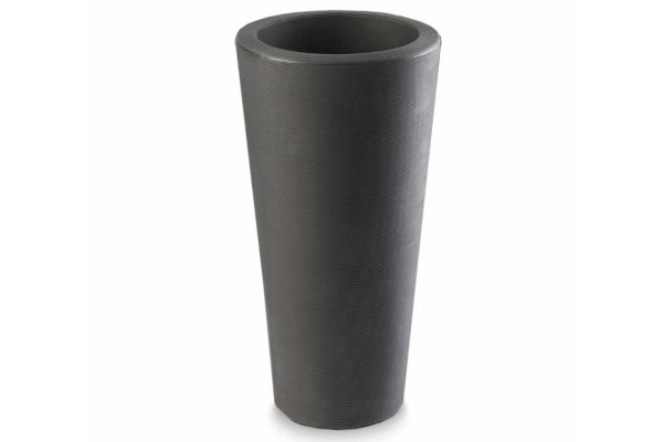 Crescent Bleeker Tapered Planter, Old Bronze, 15"