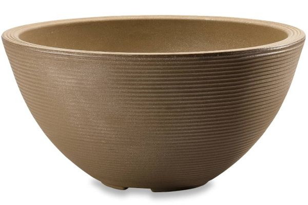 CRESCENT Delano Round Planter Bowl, Moca, 16"