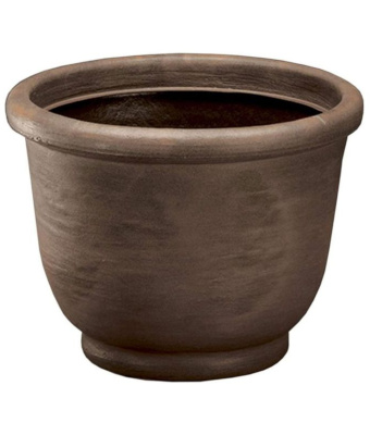 Crescent Agave Round Planter, Rust, 14"