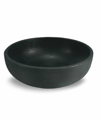Crescent Orinoco Large Bowl Planter, Caviar Black, 21"
