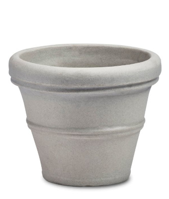 Crescent Brunello Rolled Rim Planter, Weathered Concrete, 20"