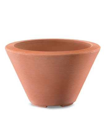 Crescent Gramercy Round Planter in Weathered Terra Cotta,&nbsp;&nbsp;16" 