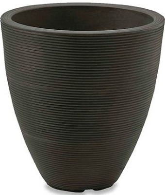 Crescent Garden Delano 16" tall planter in Old Bronze