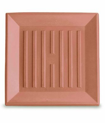 Crescent Universal Square&nbsp;Saucer, Weathered Terra Cotta, 16"&nbsp;&nbsp;
