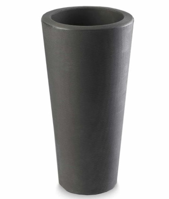 Crescent Bleeker Tapered Planter, Old Bronze, 15"