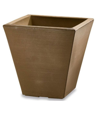 Crescent Gramercy Contemporary Square Planter, Mocha, 20"