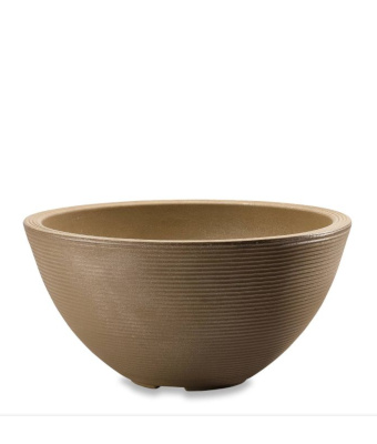 CRESCENT Delano Round Planter Bowl, Moca, 16"